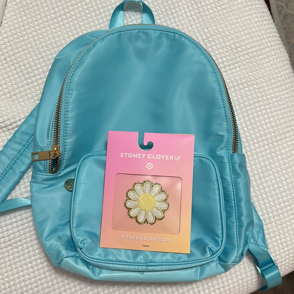 Stoney Clover Lane x Target Blue Backpack with Daisy Patch